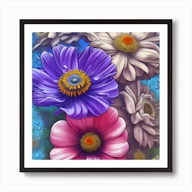 Anemone Flowers 6 Art Print