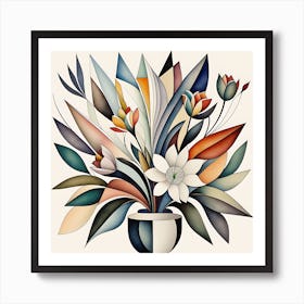 Abstract Floral Arrangement Art Print