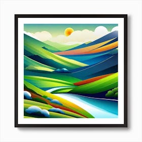 Landscape Painting 178 Art Print