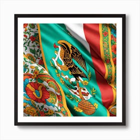 Flag Of Mexico 8 Art Print