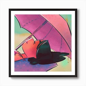 Beach Day Square Art Print