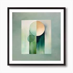 A Serene And Minimalist Abstract Composition With A Focus On Calming Elements Art Print