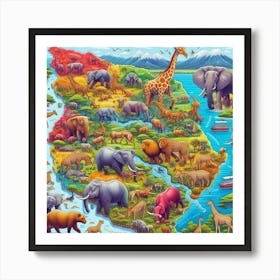 African Animals Art Print