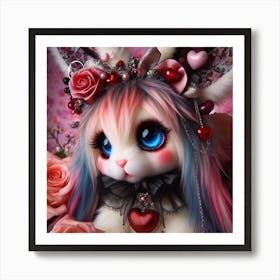 Bunny Bunny Roses Art Print
