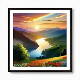 Rainbow In The Sky 7 Art Print