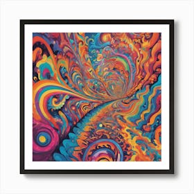 Psychedelic Swirl 2 Art Print