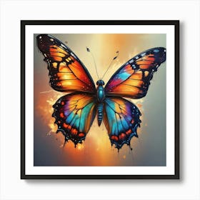 Butterfly Painting 153 Art Print