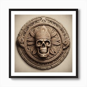 Skull Of The Aztecs Art Print