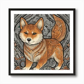 Shiba Inu 71 Art Print