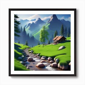 Landscape Painting 117 Art Print