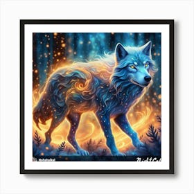 Fire Wolf Art Print