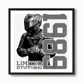 Limited Edition 1989 Biker Motorbike 33rd Birthday 1 Art Print