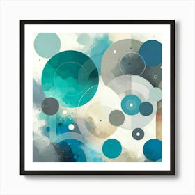 Abstract Circles Canvas Print Art Print