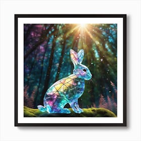 Rabbit In The Forest 25 Art Print