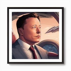 Elon Musk Art Print