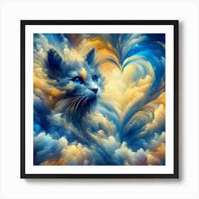 Cat In The Clouds 3 Art Print