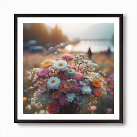 Flowers In A Field Art Print
