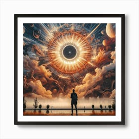 Man Standing In Front Of A Star Art Print