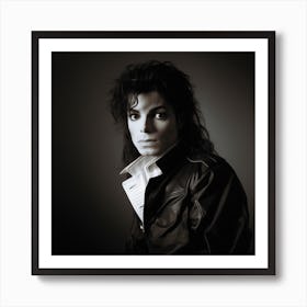 Black And White Photograph Of Michael Jackson Art Print