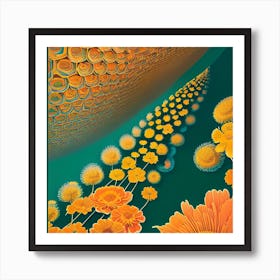 Yellow Flowers Canvas Print Art Print