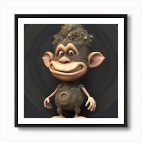 Monkey 3d Model Art Print