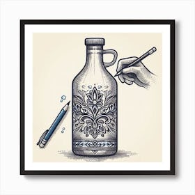 Save Water Drink Gin Art Print Art Print