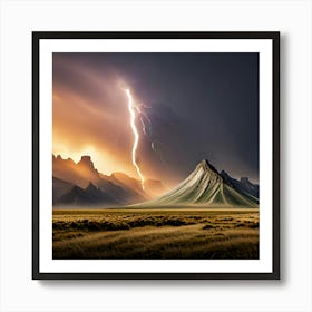 Lightning In The Sky Art Print