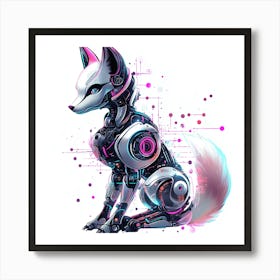 Robot Fox Art Print