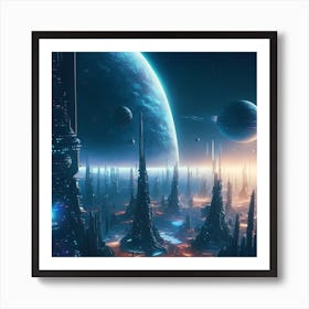 Futuristic City 4 Art Print