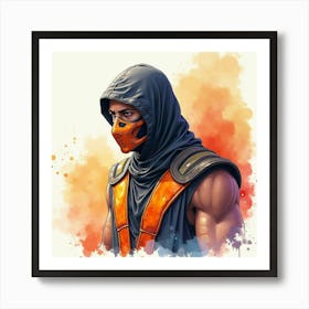 Mortal Kombat Ninja Fighter Concept Art (362) Art Print