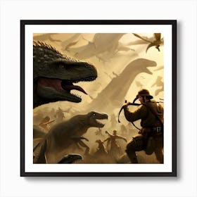 Dinosaur Hunter Art Print