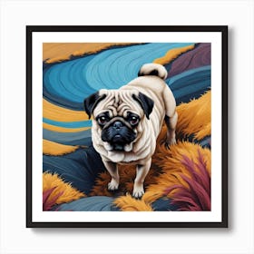 Cute Pug Art Print