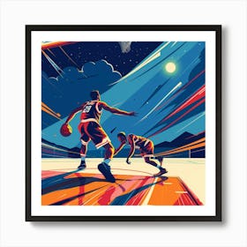 Basketball Game 3 Art Print