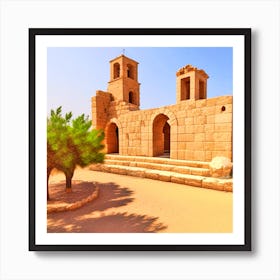 Islamic Church In The Desert Art Print