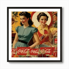 Default Default Vintage And Retro Coca Cola Advertising Aestet 1 (3) Art Print