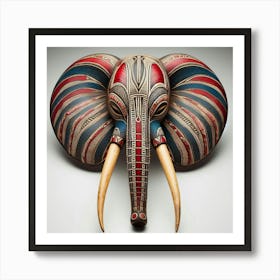 Tribal African Art Elephant Art Print