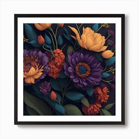 Floral Background 1 Art Print