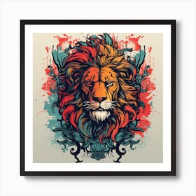 Lion Head 8 Art Print