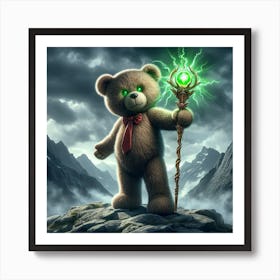 Teddy Bear With Magic Wand Art Print
