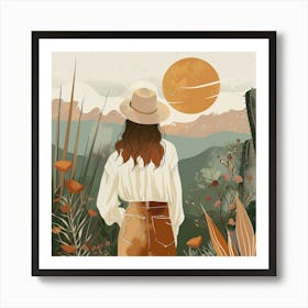 Girl In A Hat Art Print