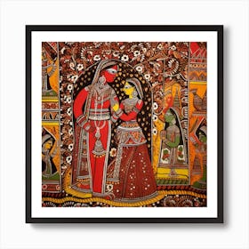 Indian Folk By artistai Art Print