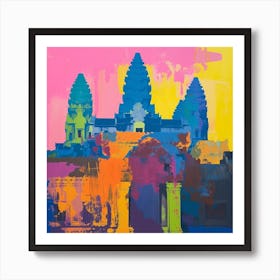 Abstract Travel Collection Siem Reap Cambodia 4 Art Print