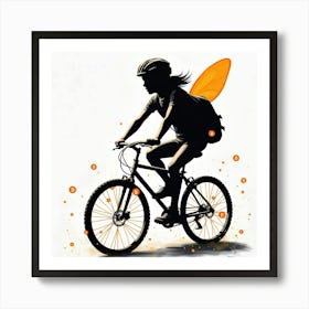 Fairy On A Bike Art Print