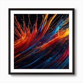 Abstract Paint Splash Art Print