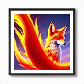 Fire Fox 3 Art Print