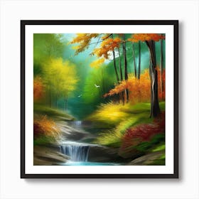 Autumn Forest 120 Art Print