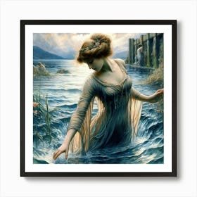 Mermaid In The Water 1 Art Print