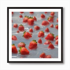 Flow strawberry Art Print