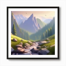 Landscape Painting 107 Art Print