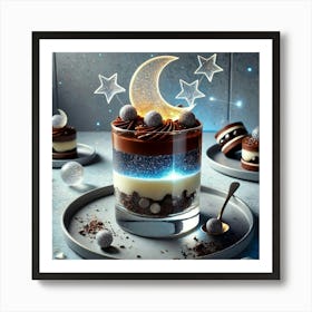 A Celestial Themed Dessert Named Eclipse Parfait 1024x1024 Art Print